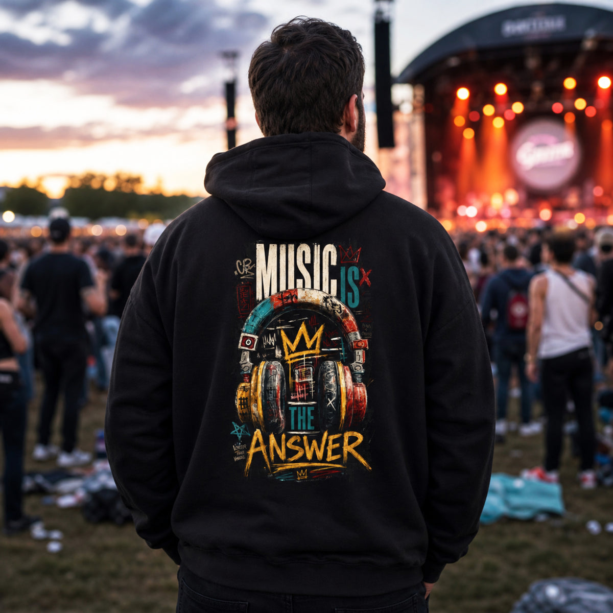 'Music Is The Answer' - Unisex Hoodie