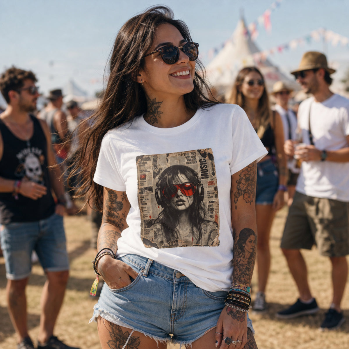 'Old News' - Girls Fitted Tee