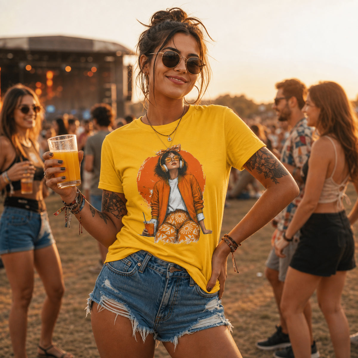 'Daydreams Brunette' - Girls Fitted Tee