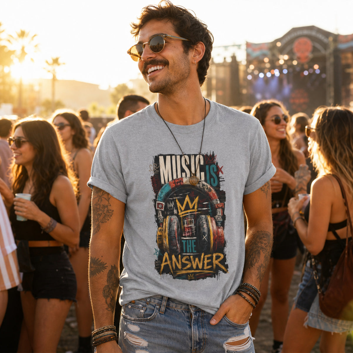 'Music is' - Unisex Tee