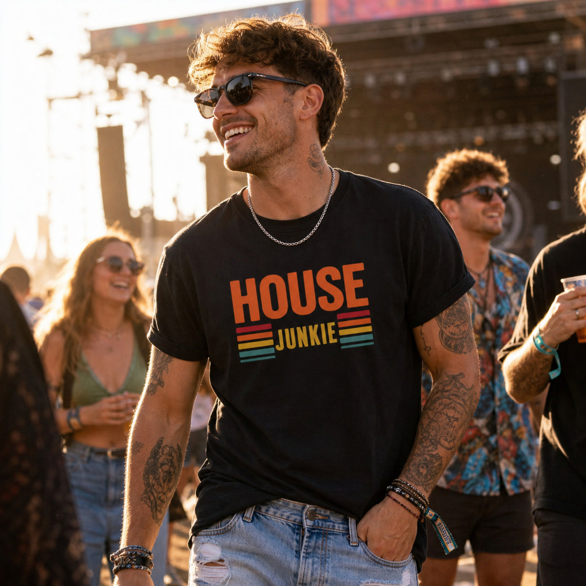 'House Junkie' - Retro - Unisex Tee
