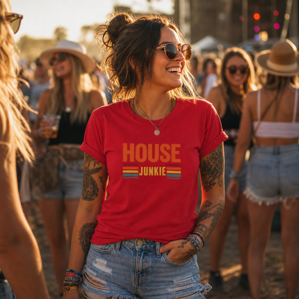 'House Junkie' - Retro - Unisex Tee