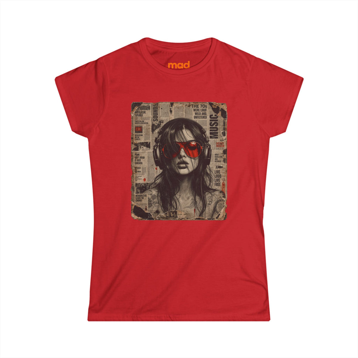 'Old News' - Girls Fitted Tee