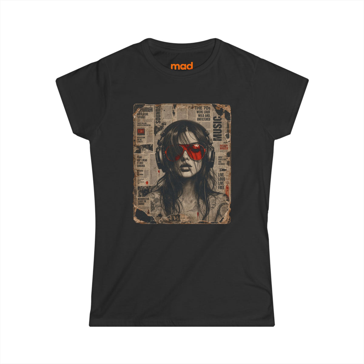 'Old News' - Girls Fitted Tee