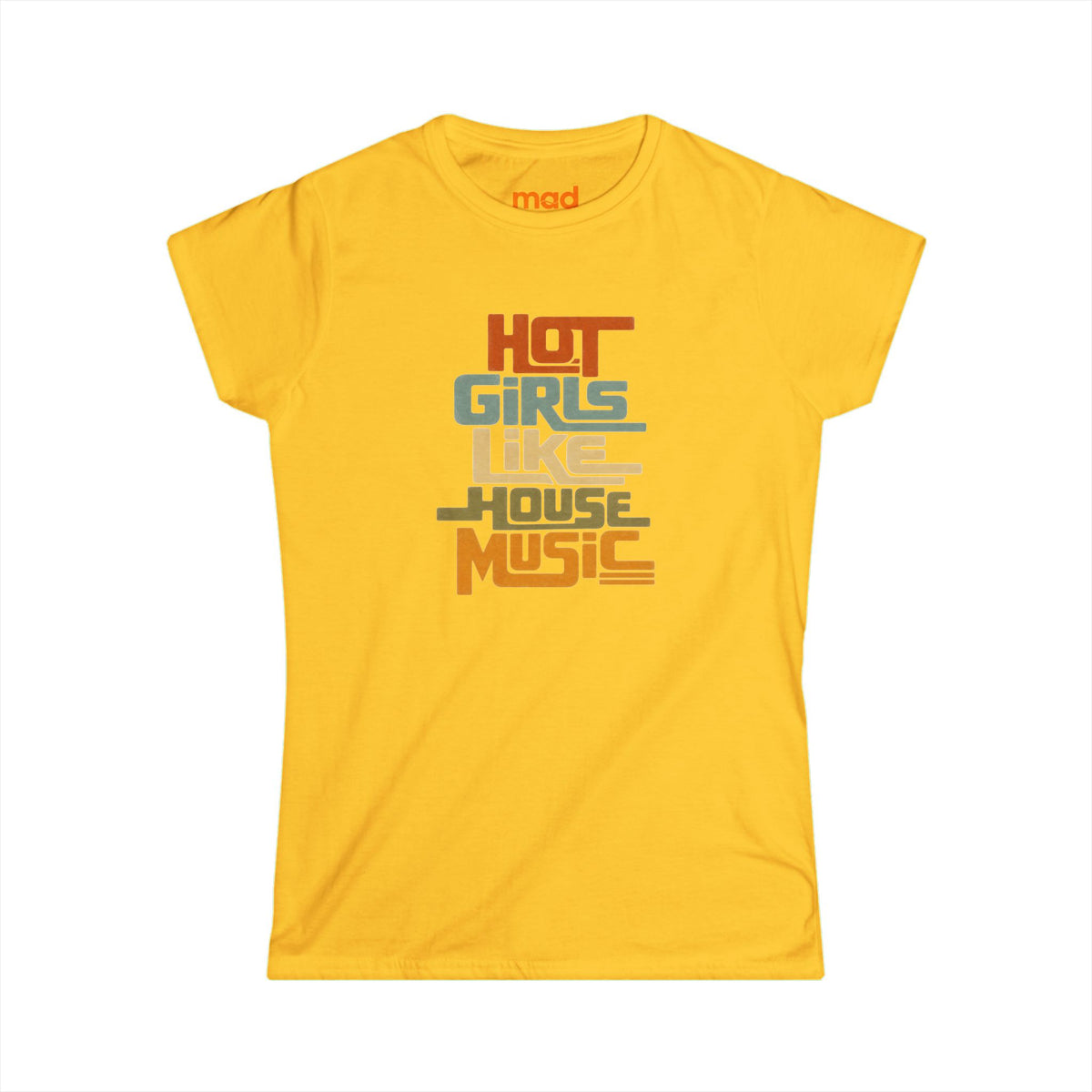 'Hot girls like house' - Girls Fitted Tee